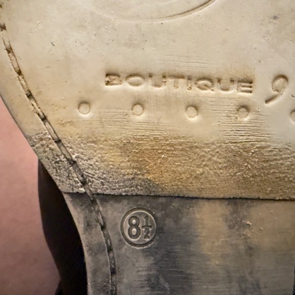 Boutique 9 Black Leather Harness Ankle Boots 8.5 - Picture 6 of 6